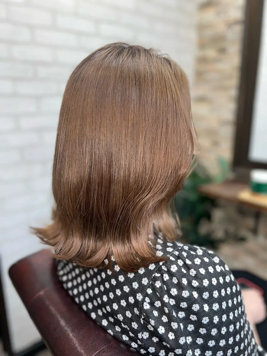 ミディアム カラー ベージュカラー パープルカラー 多賀 順平のヘアスタイル