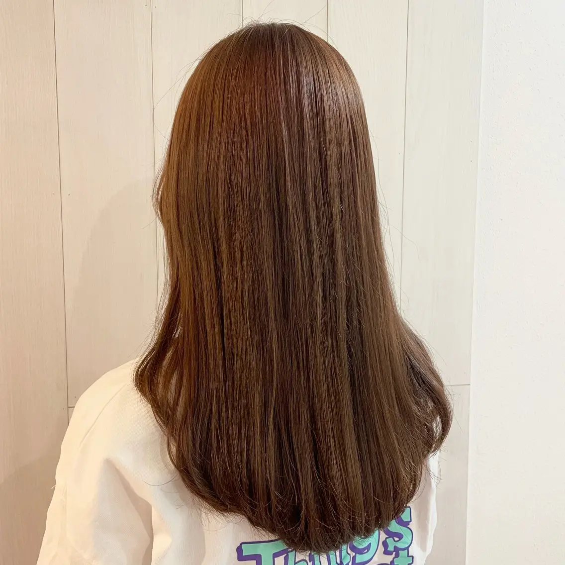 セミロング カラー 髪質改善×ブリーチ なしカラー/桃愛のヘアスタイル