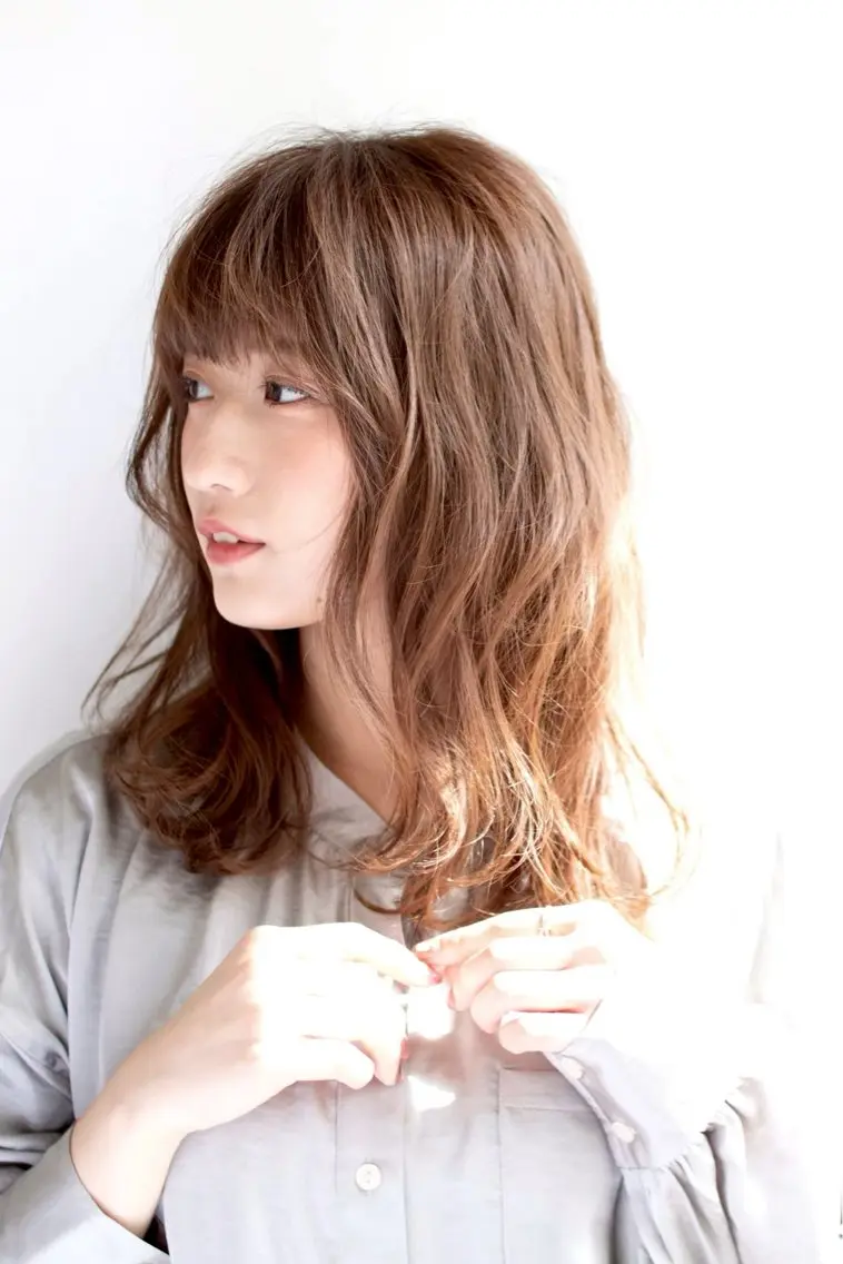 セミロング 小栗 柊翔のヘアスタイル