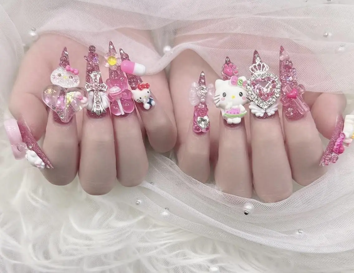 ネイル 成人式 マグネットネイル 大理石ネイル(マーブル) リボン 夏ネイル ハンドネイル K.bi_nail ネイル長さ出し専門店のネイルデザイン