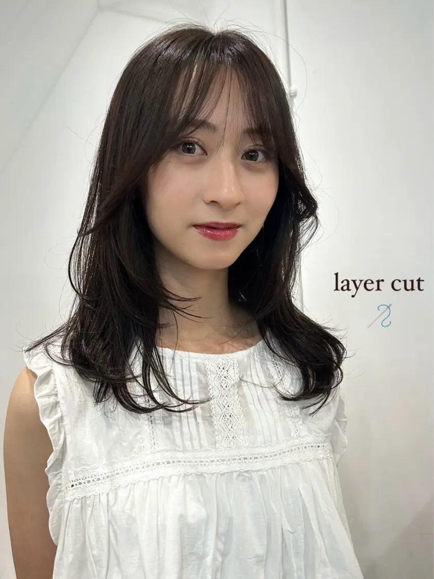 セミロング カット Terve. 水野 菜々香のヘアスタイル