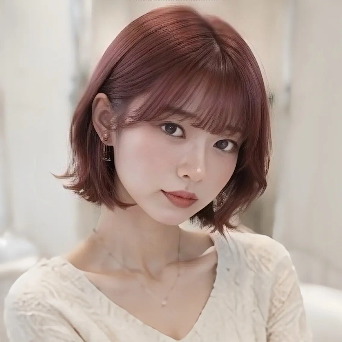 ショート カラー 縮毛矯正/レイヤー/ 前髪カット/おばかんのヘアスタイル