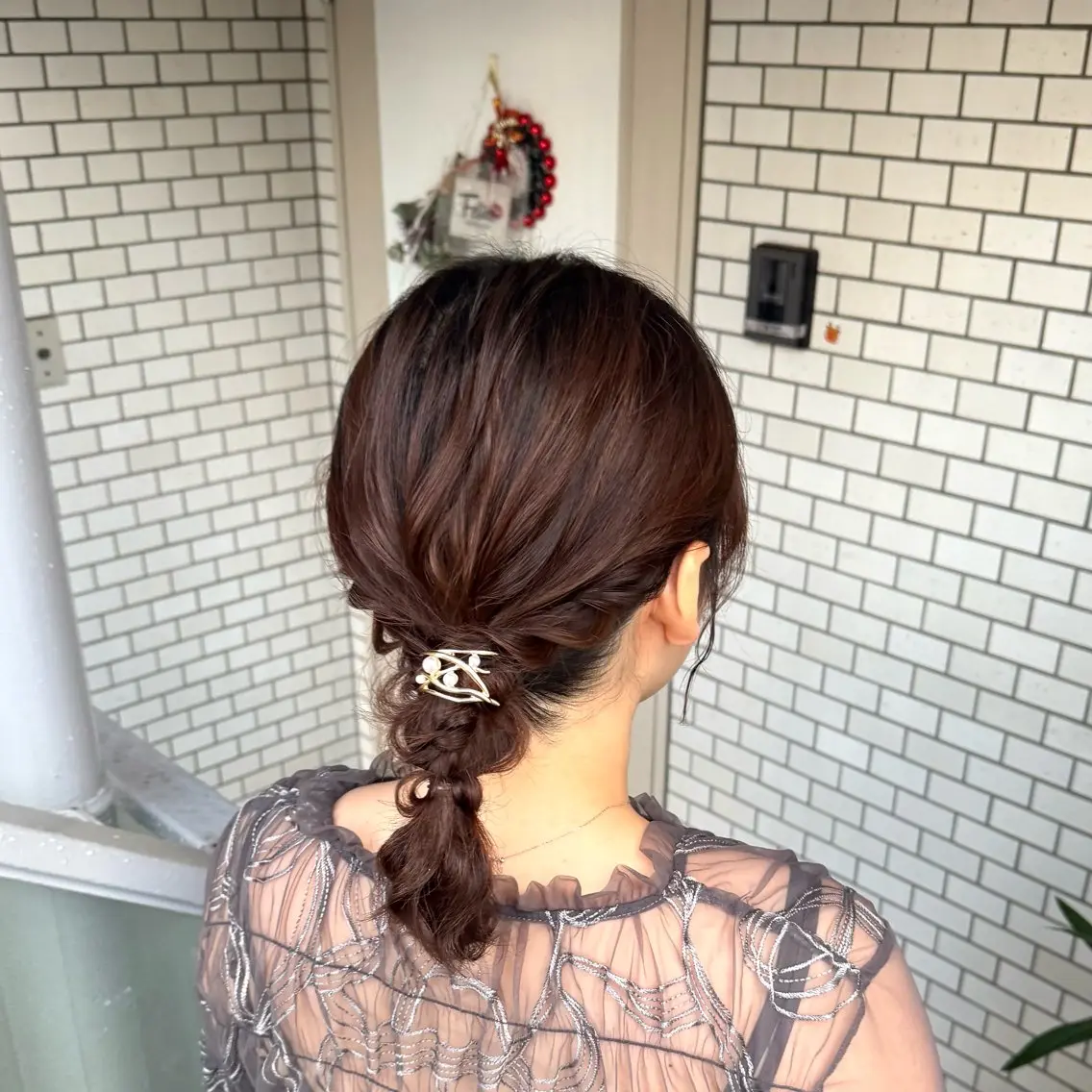 ミディアム ヘアアレンジ 成人式 ハーフアップ 結婚式・ブライダル ボブ 卒業式のヘアスタイル ヘアセット 褒められヘアメイク /ボブ女子🐶みおのヘアスタイル