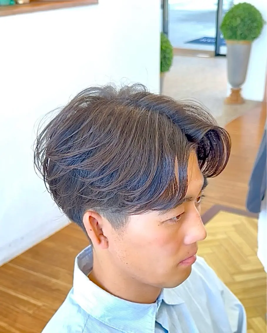 パーマ メンズ フェザーパーマ マッシュ メンズパーマ カット パーマ ☆★メンズ特化★☆ 川地由麿のヘアスタイル