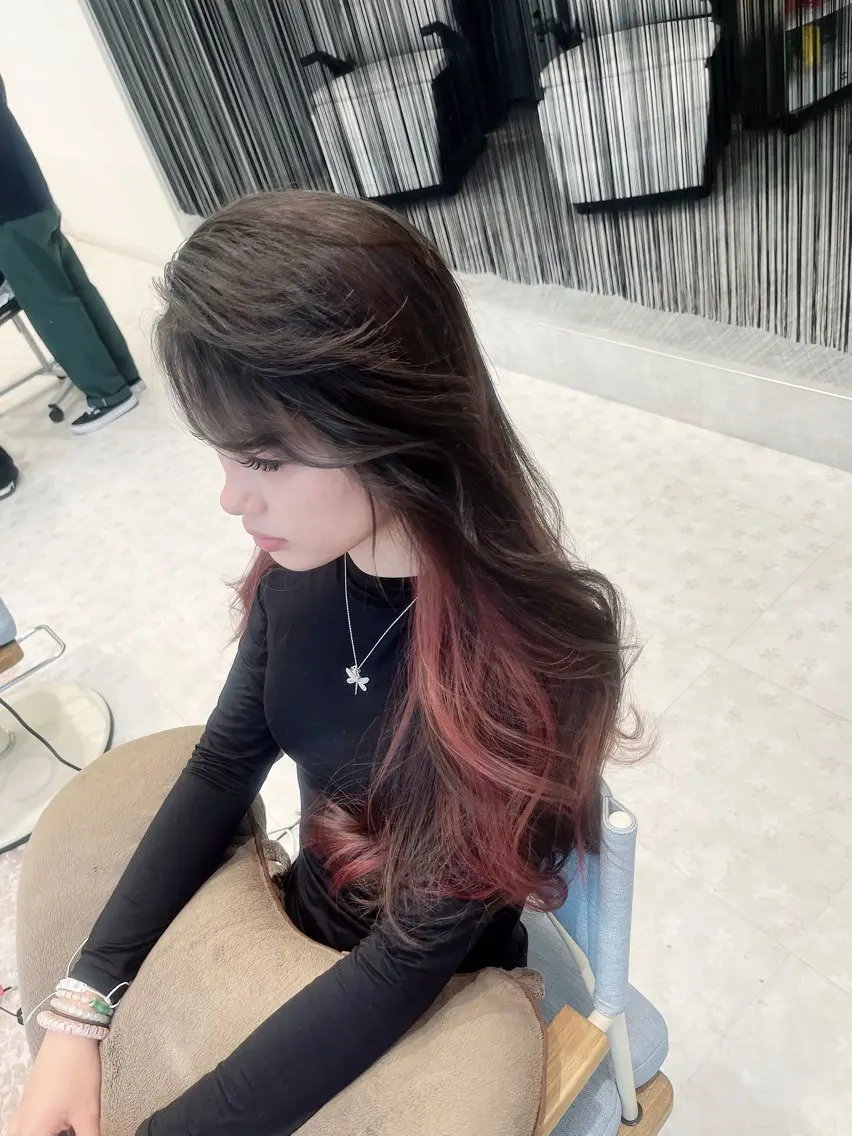 ロング カラー カット ヘアカラー 東出 レイ🕊のヘアスタイル