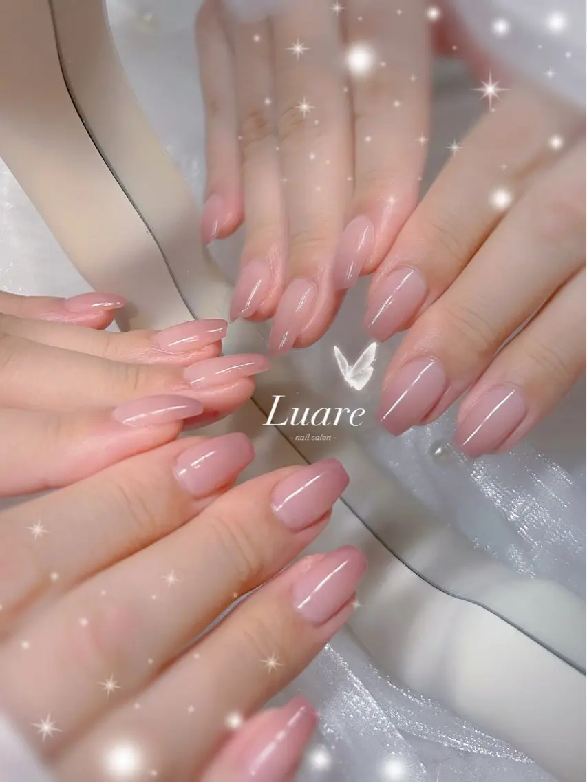 ネイル ジェルネイル グラデーション パラジェル ピンク ワンホンネイル ハンドネイル NailSalon Luare 大阪本町のネイルデザイン