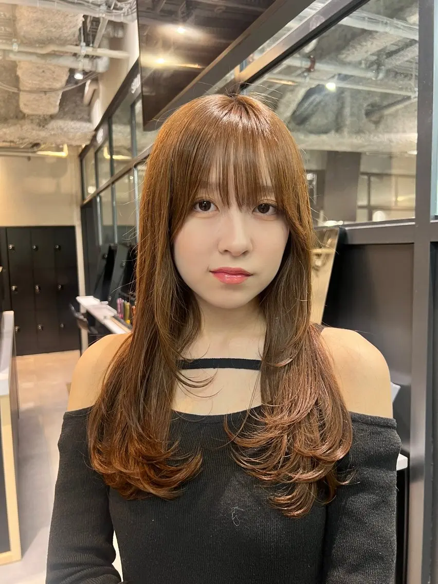 ロング ボブ レイヤーカット レイヤーカット特化 シオンのヘアスタイル