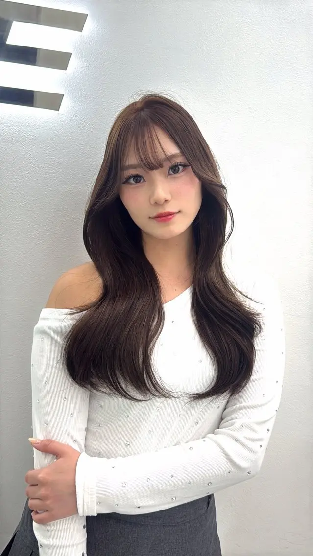 【🤎韓国アイドル風ブラウンカラー🤎】透明感ブラウンカラー🫧ワンカラー＋オリジナルトリートメント🫧の写真
