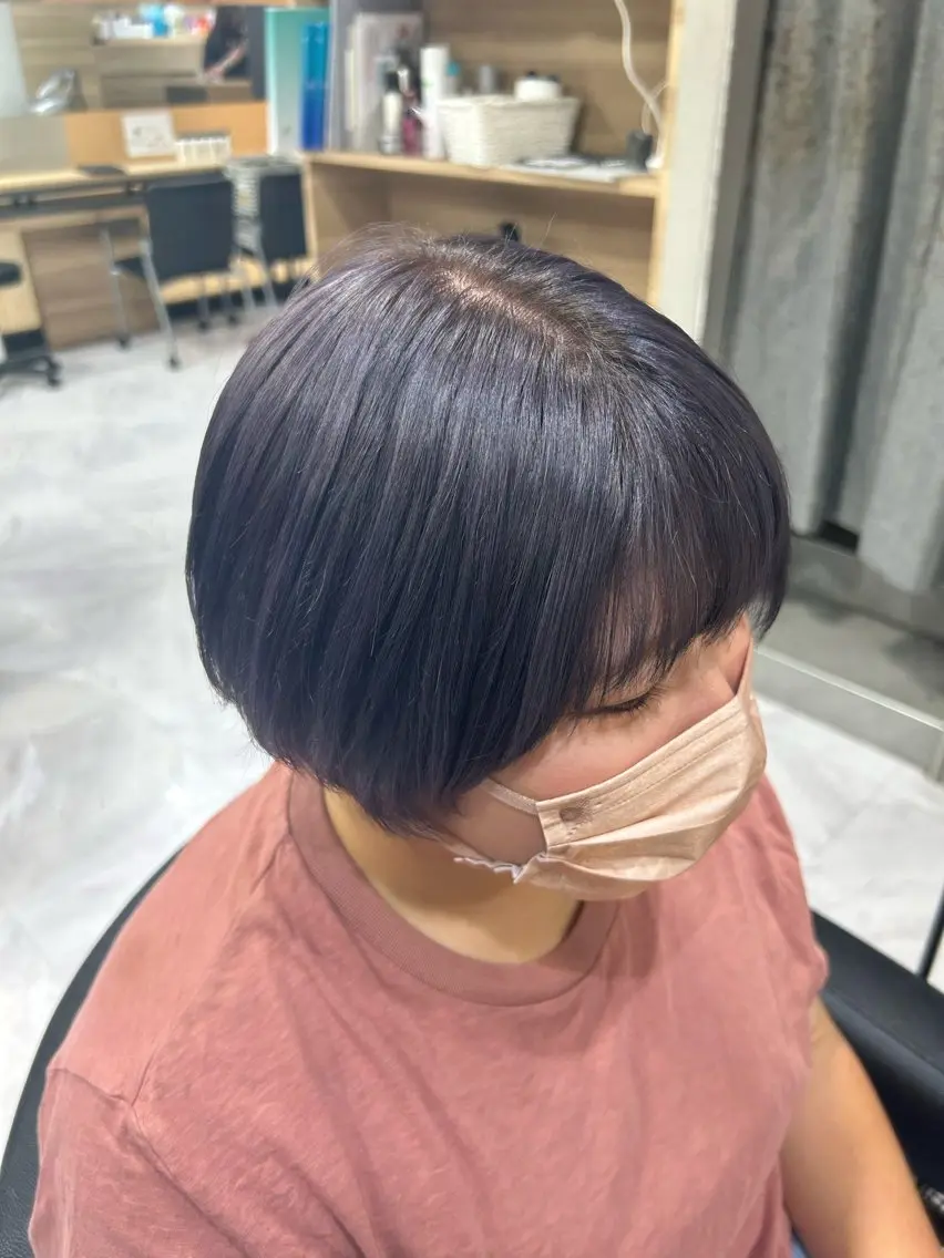 ショート カラー ブリーチ 透明感カラー ラベンダーカラー RIKA/ 大宮のヘアスタイル