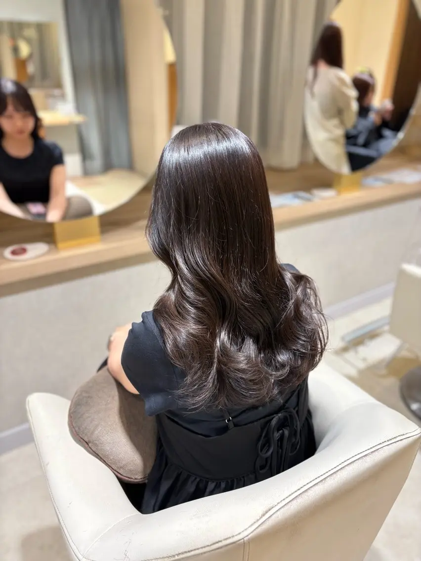 ロング カラー カット ヘアカラー Osoko Hiyoriのヘアスタイル