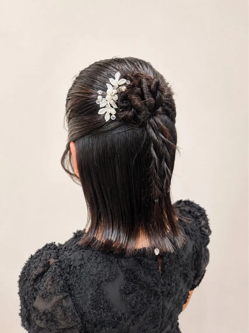 ミディアム ヘアアレンジ ヘアセット ヘアセット ヘッドスパ/河西未来のヘアスタイル