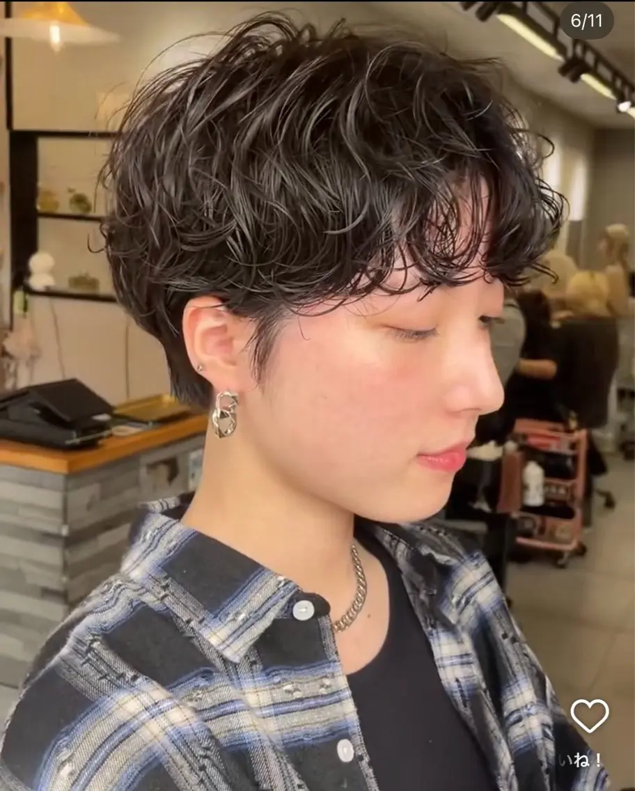ショート パーマ ショートヘア jaemi/ジェミ カラー診断🌈🌟のヘアスタイル