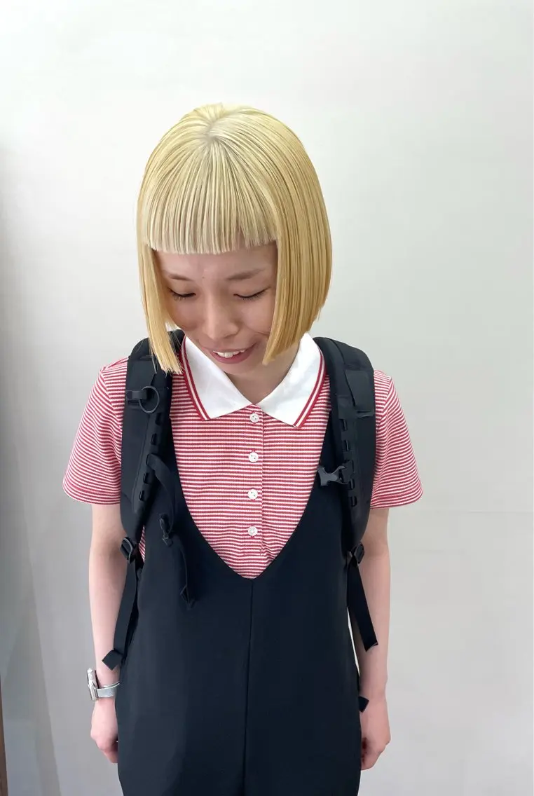 ミディアム カラー パーマ ヘアアレンジ メンズ 抜きっぱなしブロンド カット ヘアカラー トリートメント tatsumi/ボブ ウルフ/レイヤーのヘアスタイル