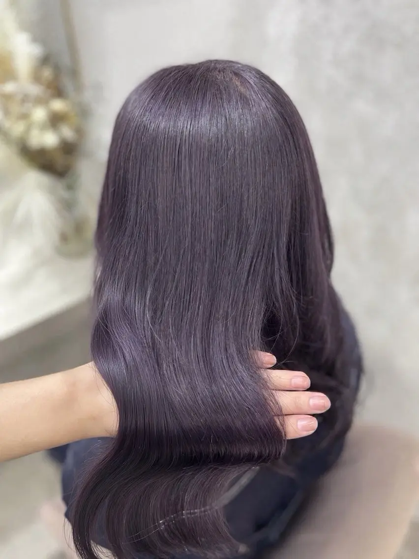 ロング カラー ‪💄心 葉/大宮 /ワンカラー🖤のヘアスタイル
