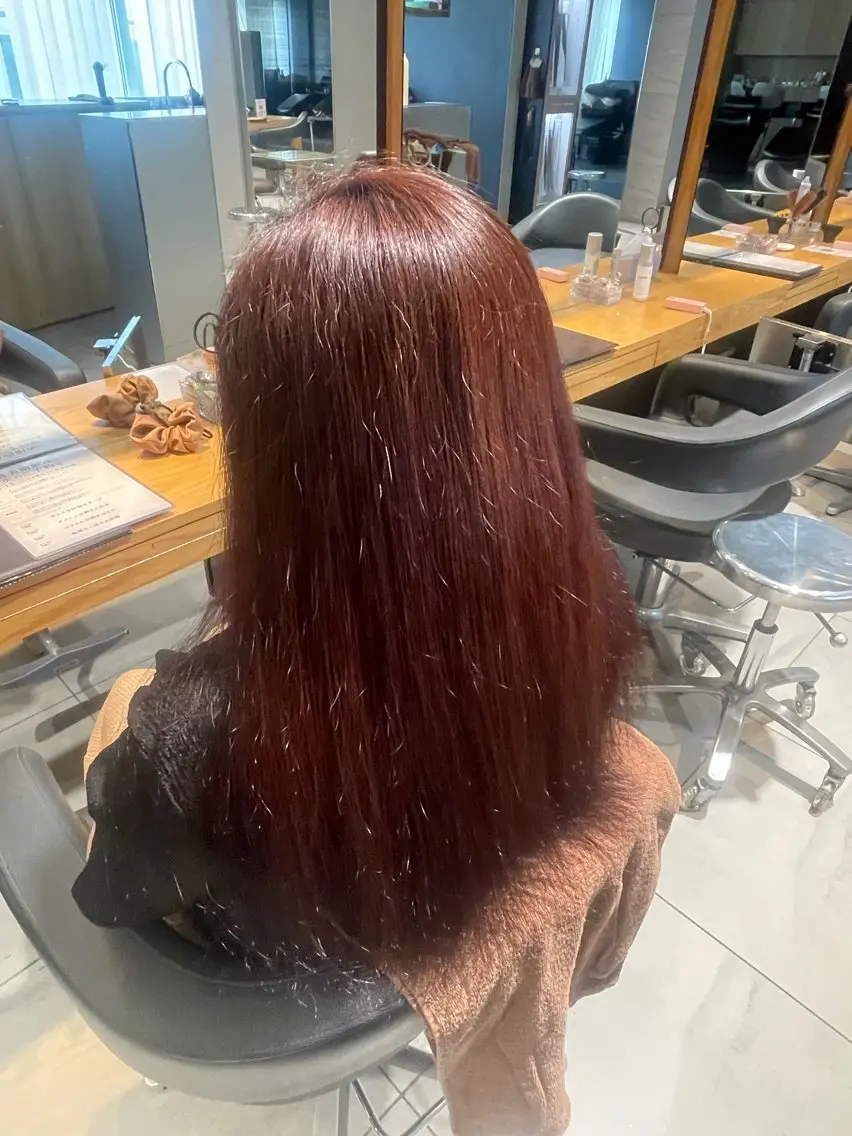 ロング カラー ブラウンカラー ピンクカラー ピンクブラウン ヘアカラー ヘアセット Lee京橋/ shomaのヘアスタイル