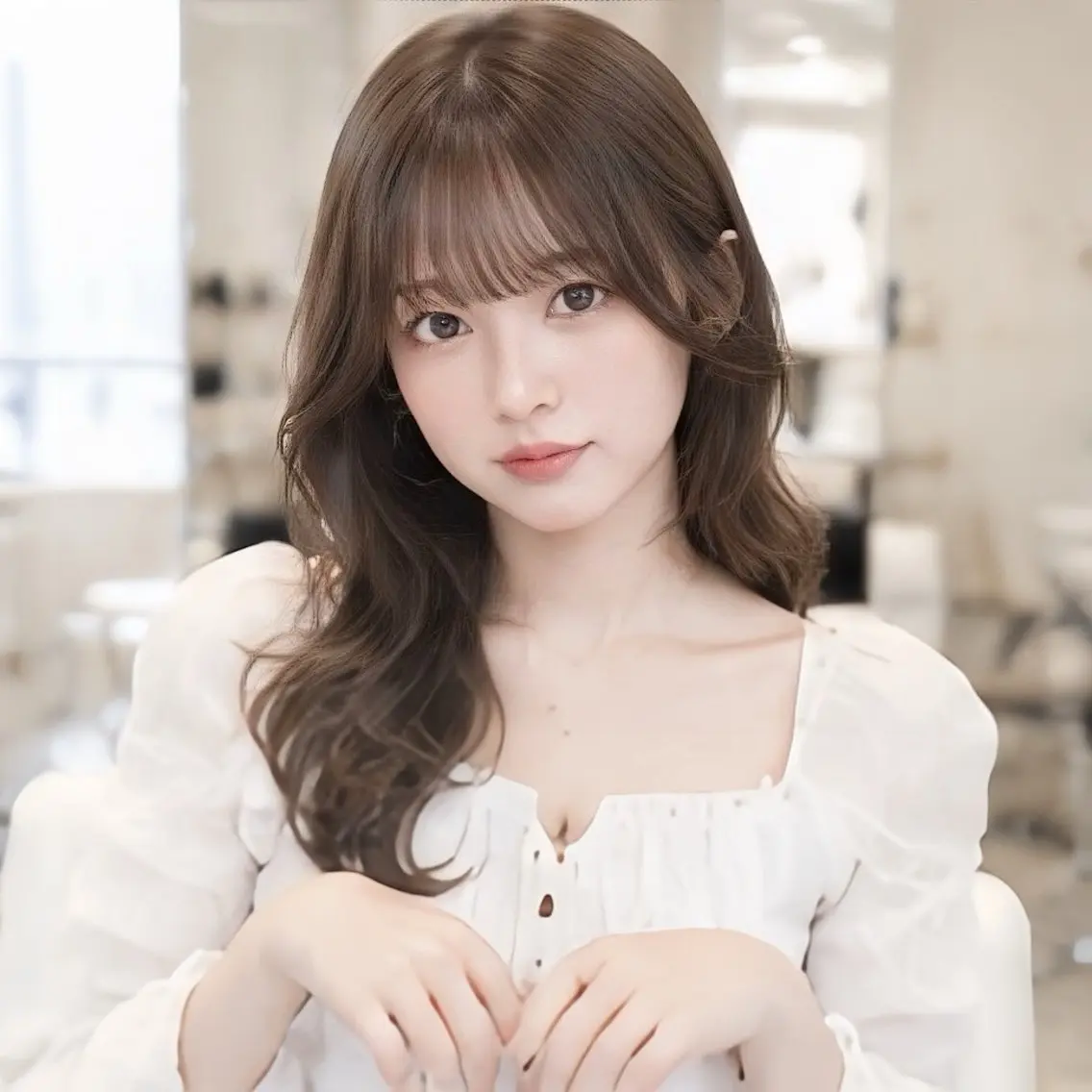 ロング カラー カット ヘアカラー トリートメント レイヤー/顔まわり /縮毛矯正/おばかんのヘアスタイル