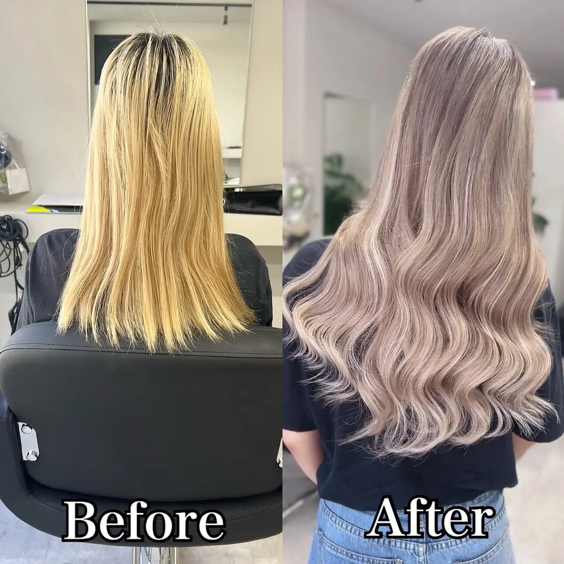 ミディアム ヘアカラー エクステ エクステ&カラー Fav心斎橋店のヘアスタイル