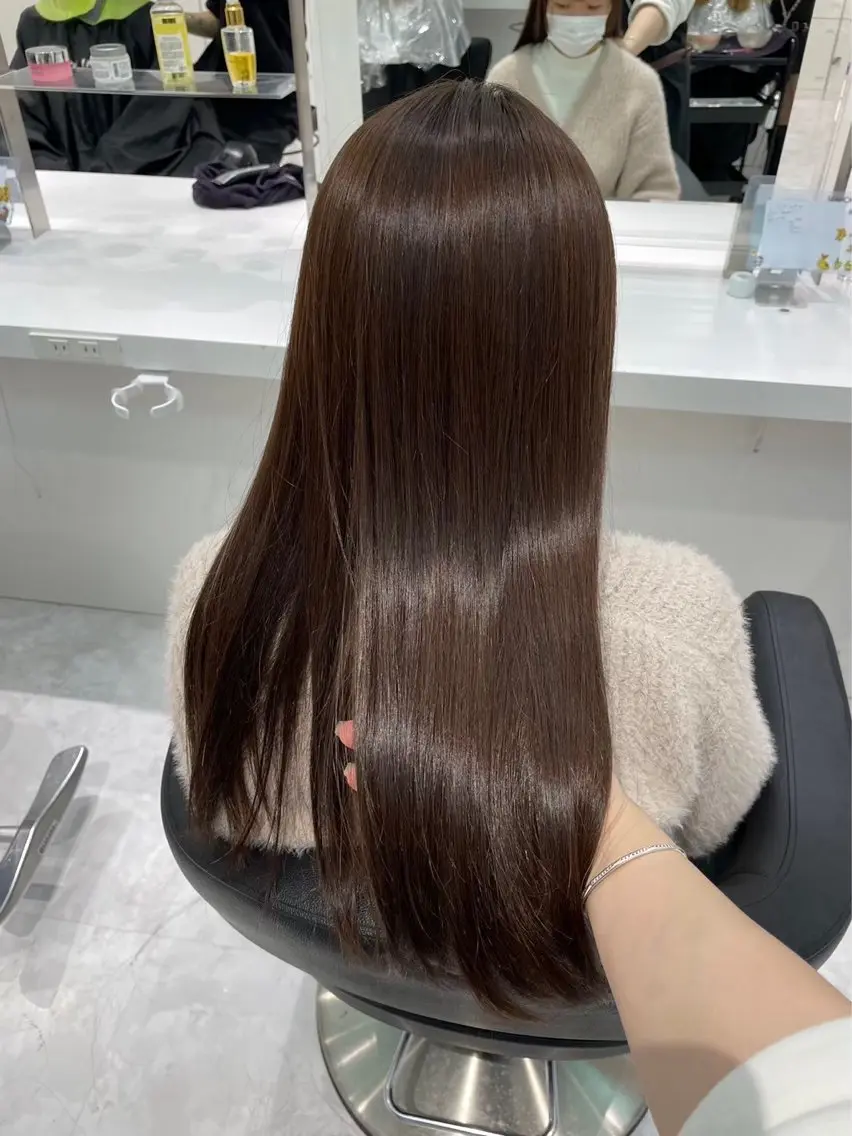 カラー 🤍ブリーチなし ブラウンhimi🤍のヘアスタイル