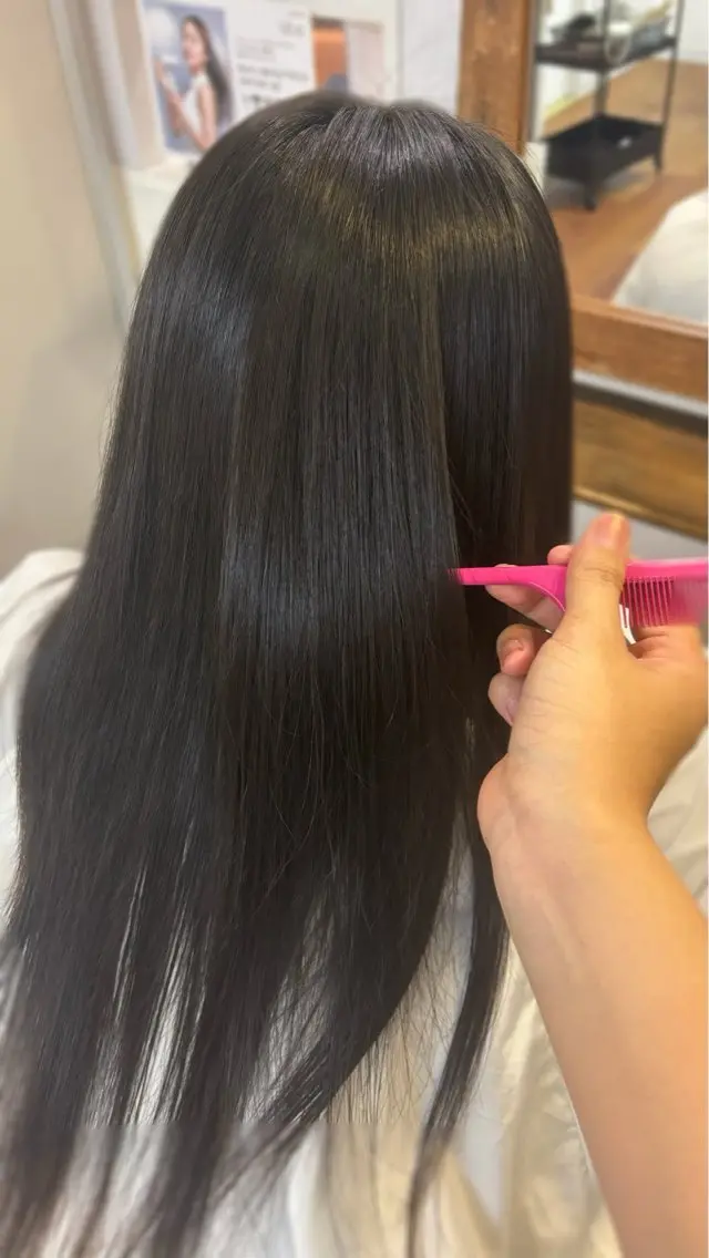 ロング 縮毛矯正 トリートメント 山本雪羽/ エアービジューのヘアスタイル