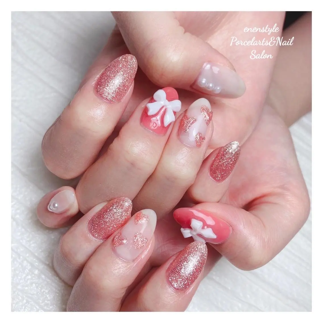 ミディアム ネイル 🐾enen style 🐾のネイルデザイン