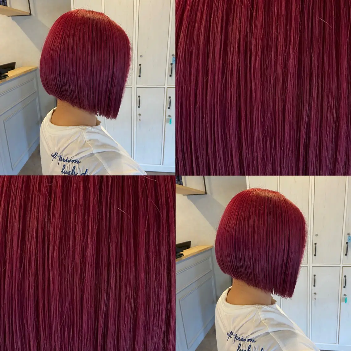 ショート カラー ブリーチ ピンクカラー カット ヘアカラー ELLE&SALLY 石野のヘアスタイル