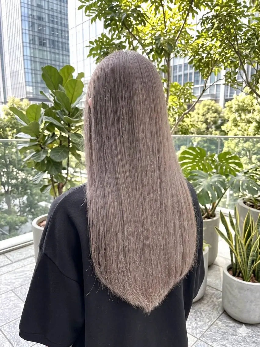 〔顔周りもOK✂︎💫髪の痛みが気になる方へ🌿〕ケアブリーチ&カラー&メンテナンスカット&スチームtrの写真