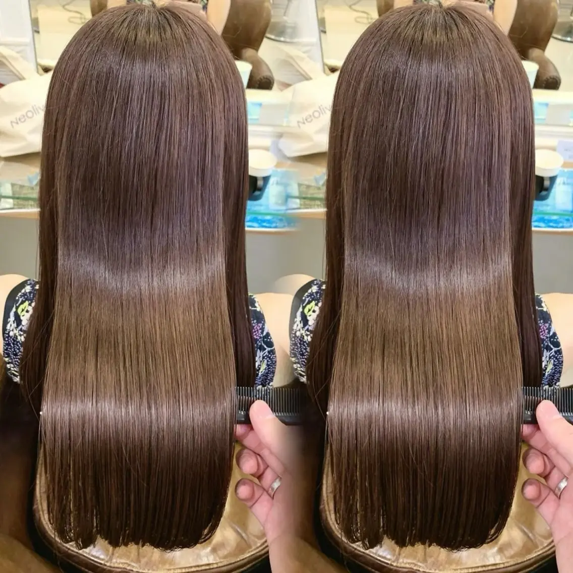 パーマ 縮毛矯正 縮毛矯正 🍒 あゆね🍒/艶カラーのヘアスタイル