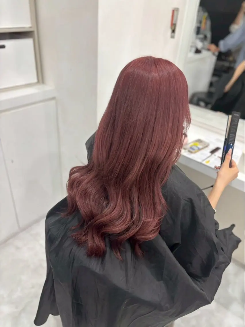 セミロング ヘアカラー トリートメント KUREHA/艶モテ カラー✨／海外系🌺のヘアスタイル