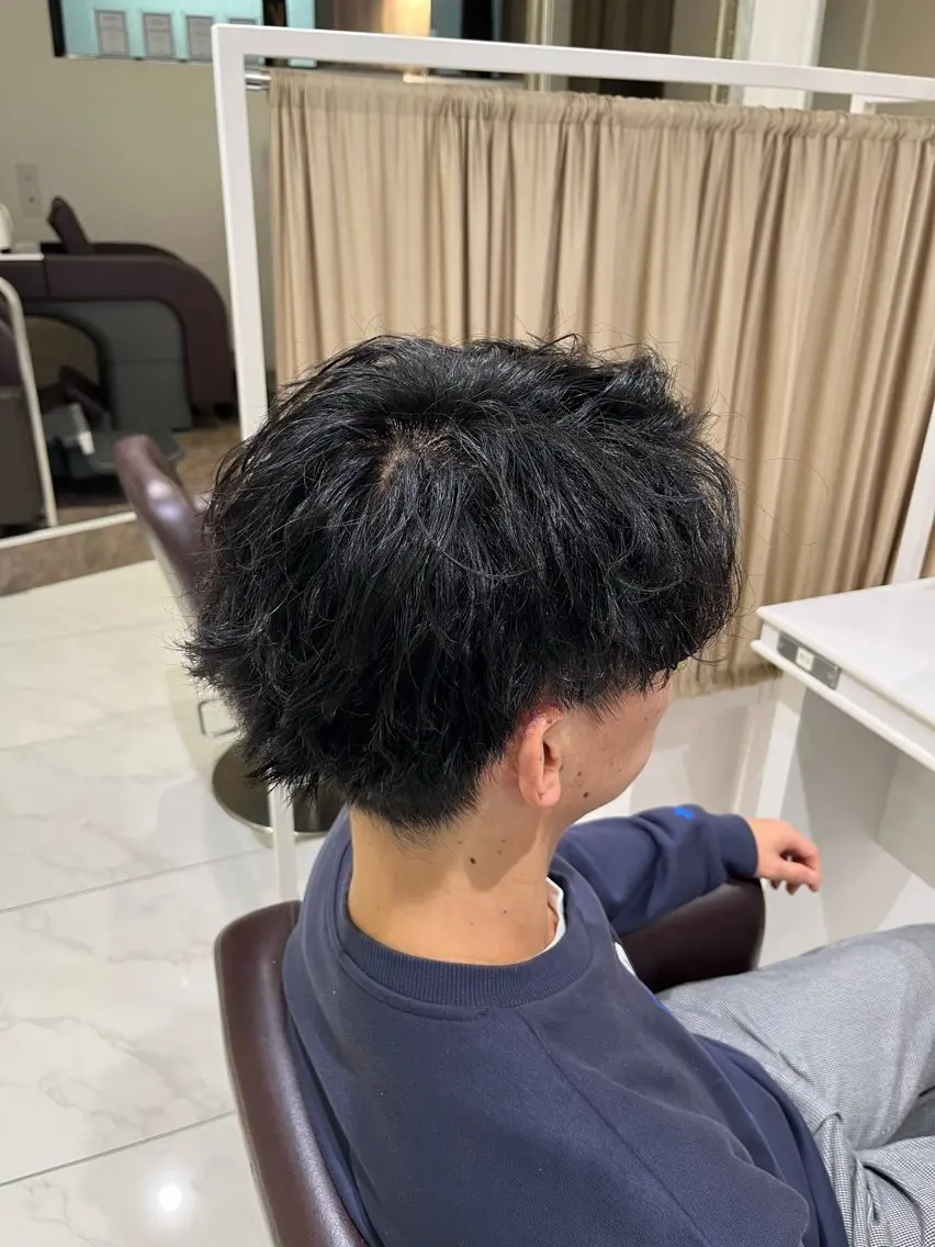 パーマ メンズ カット パーマ 佐々木 拓海のヘアスタイル