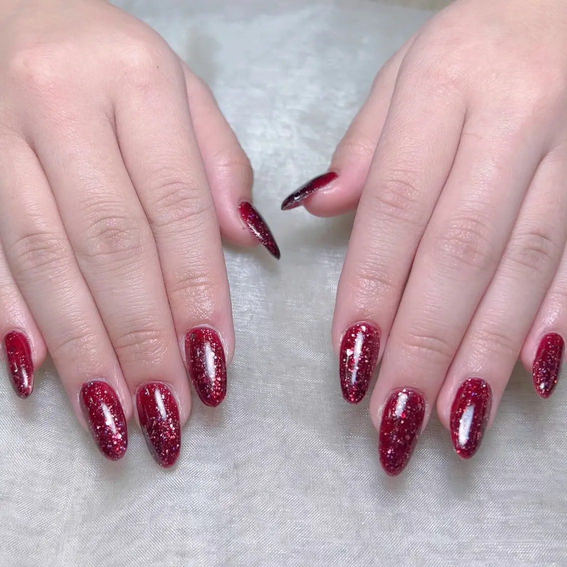メンズ ネイル メンズ韓国風 アートネイル オーロラネイル ガーリー キラキラネイル ハンドネイル Nail salon 木にいるのネイルデザイン