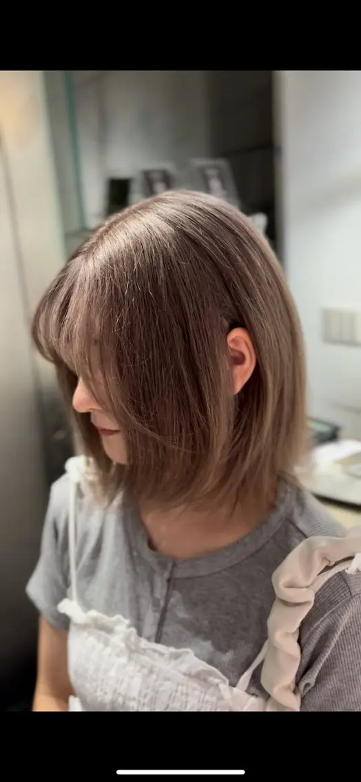 🌼全頭1ブリーチ+オンカラー+艶髪トリートメントの写真