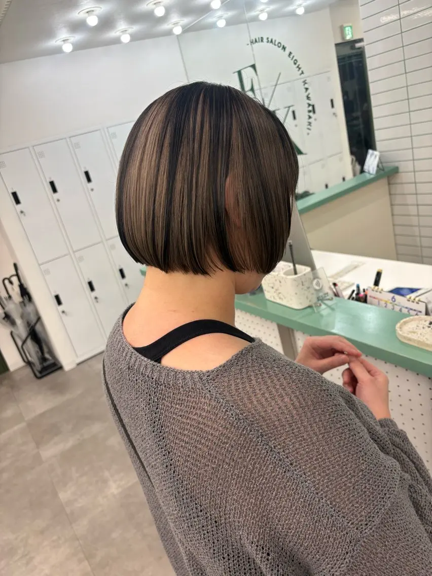 ショート カット ヘアカラー 綾乃/デザインカラー /ハイトーン/ボブのヘアスタイル