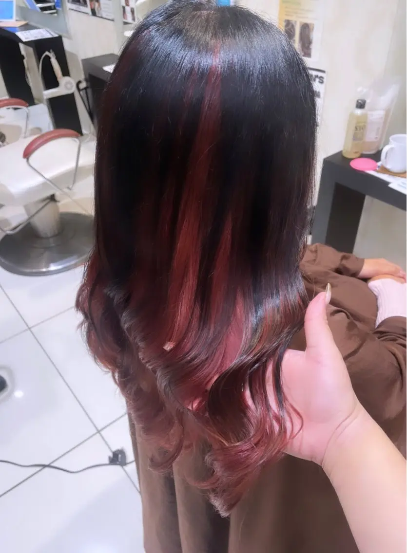 ロング カラー ヘアカラー トリートメント 💞暖色カラー 💞risaのヘアスタイル