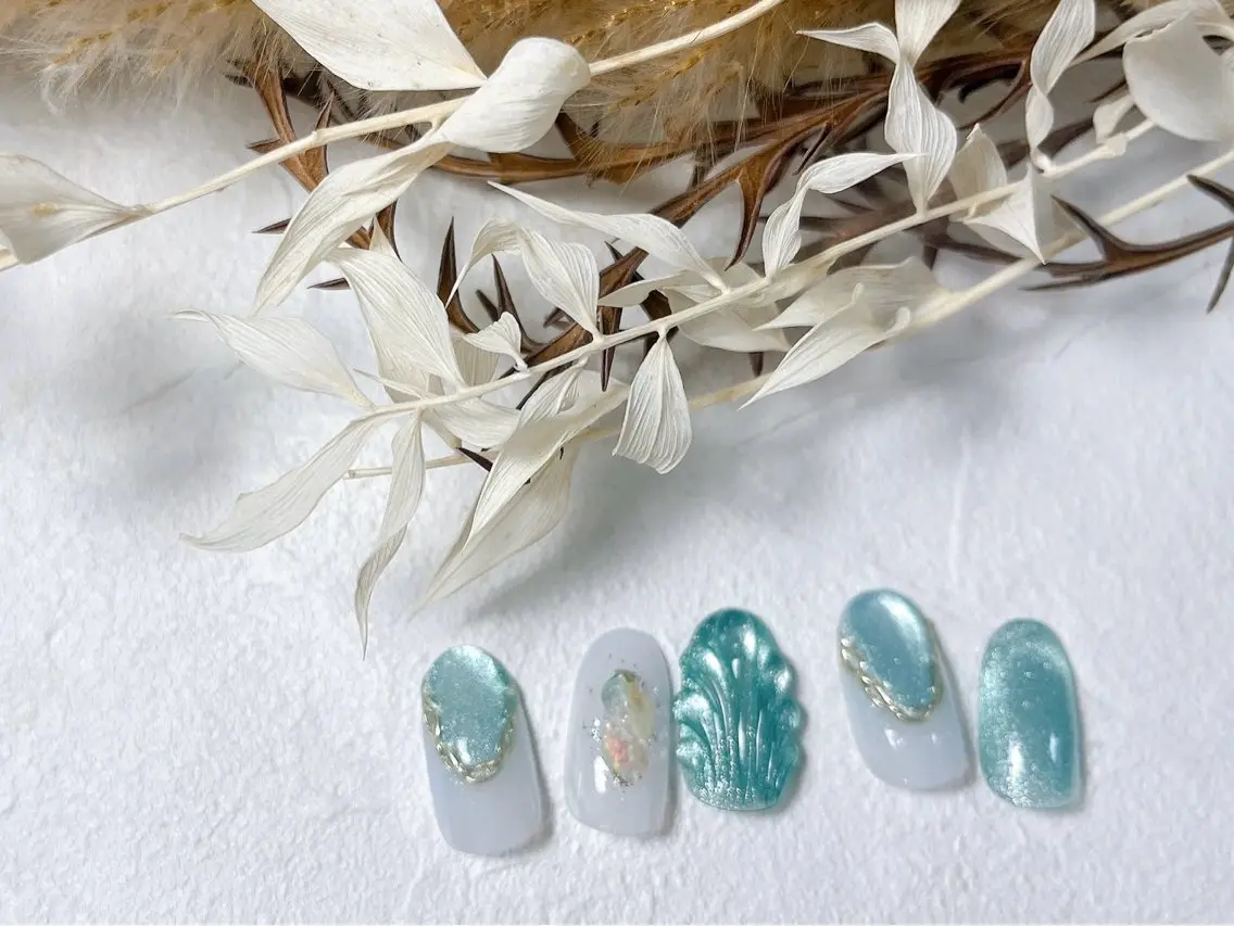 ネイル フットネイル ジェルネイル パラジェル 夏ネイル ハンドネイル kiki nail &brow二子玉川のネイルデザイン