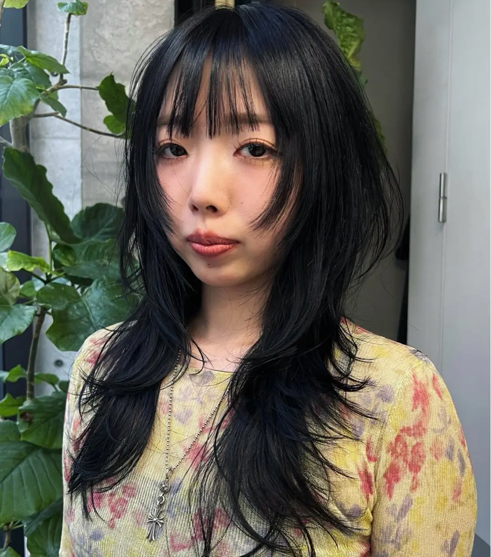ロング カット ヘアカラー ハッシュカット カシマハヤトのヘアスタイル