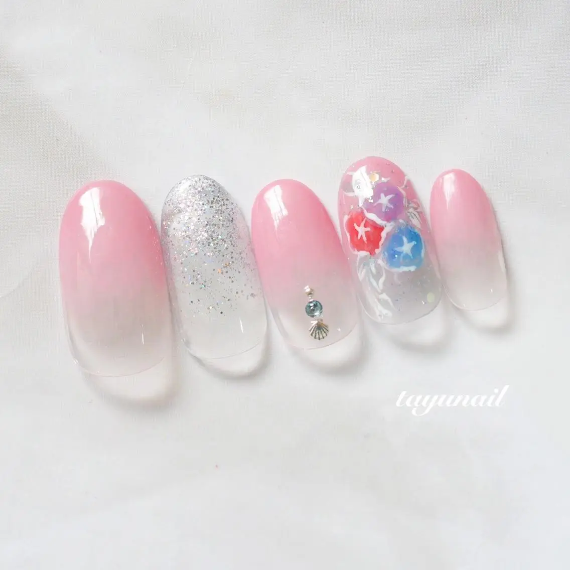 ネイル アートネイル ジェルネイル グラデーション ニュアンスネイル ワンカラーネイル ハンドネイル ネイルサロン 【たゆnail】のネイルデザイン