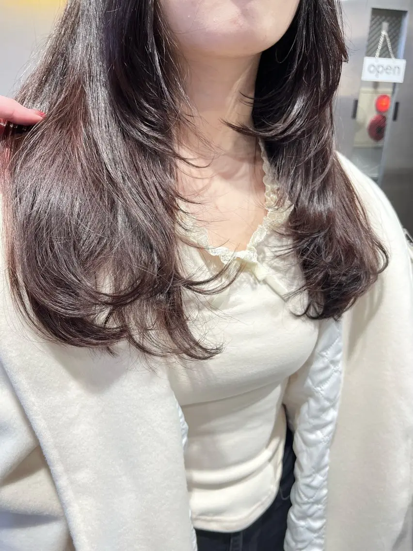ロング カラー パーマ ヘアアレンジ メンズ 上品＆韓国風 🥀海心🥀のヘアスタイル