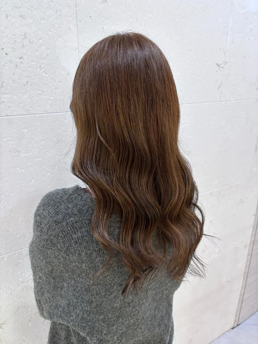 カラー ブリーチ ブラウンカラー ブリーチなしカラー オリーブブラウン 🫧Shanti🫧 ばんだいのヘアスタイル