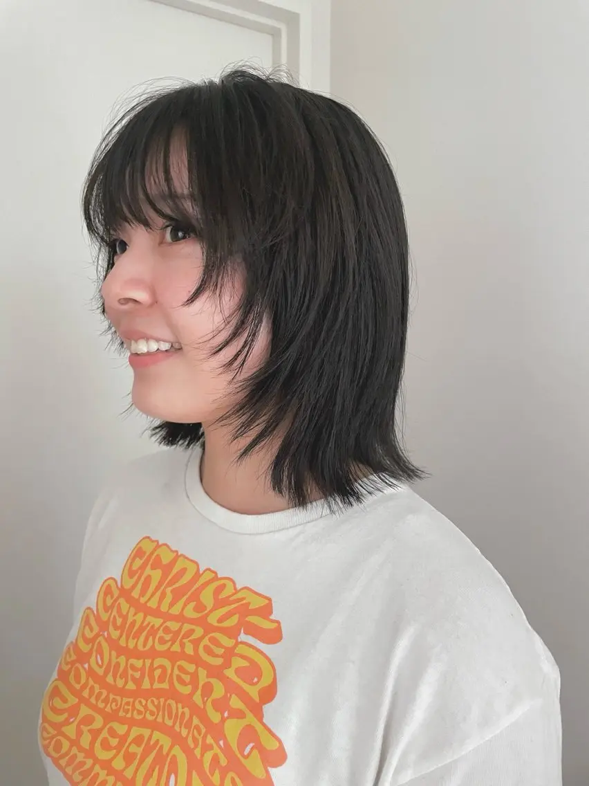 ミディアム レイヤーカット カット haku 芽実のヘアスタイル