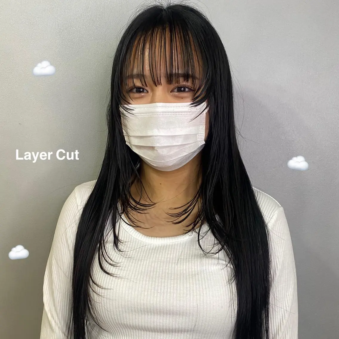 ロング レイヤーカット ロング SOURCE 茶屋町　奥井杏奈のヘアスタイル