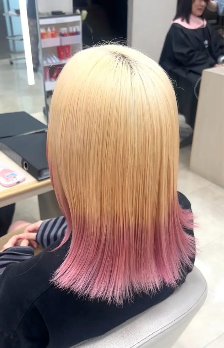 ミディアム カラー ヘアカラー トリートメント 暖色/ブリーチカラー 🎀 M i k uのヘアスタイル