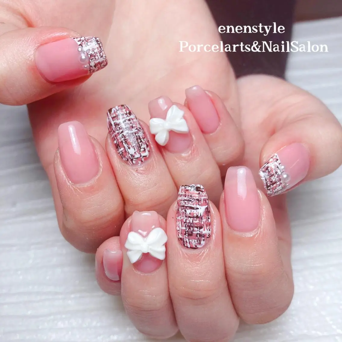 ミディアム ネイル 🐾enen style 🐾のネイルデザイン