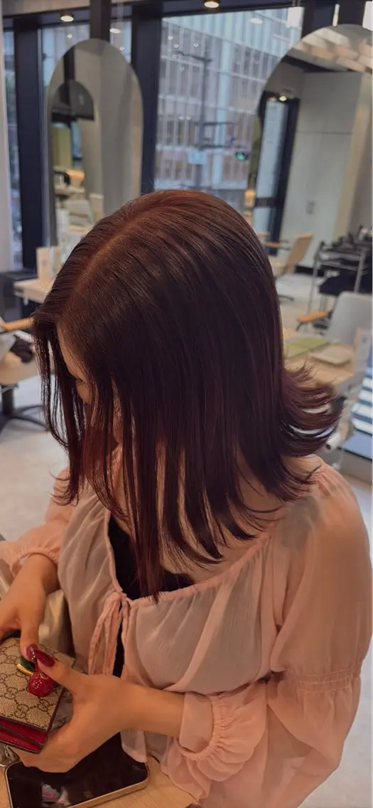 カラー ラベンダーカラー ピンクカラー ピンクラベンダー ヘアカラー 笹木 怜羅のヘアスタイル