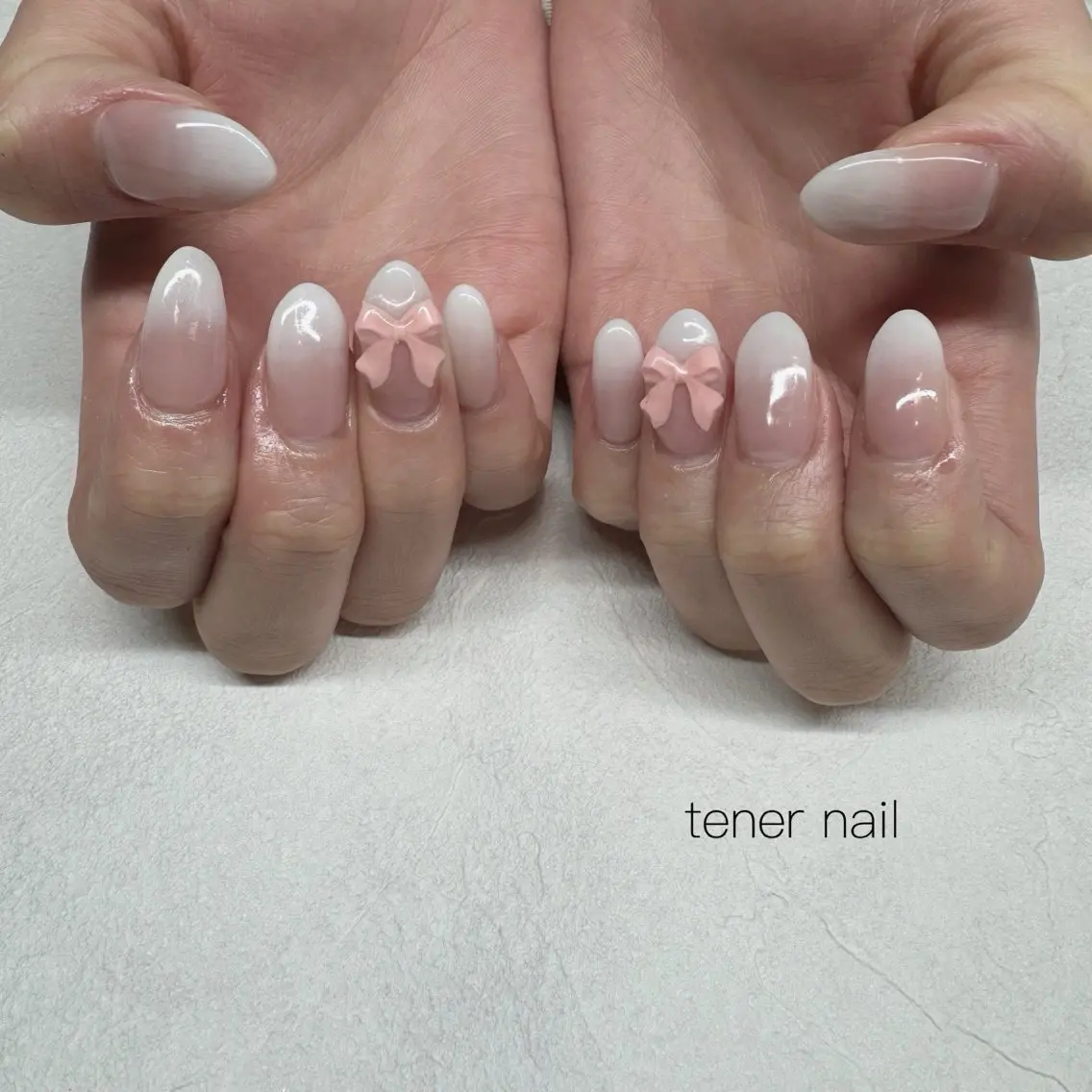 ネイル リボン ハンドネイル テネルネイル tener nailのネイルデザイン