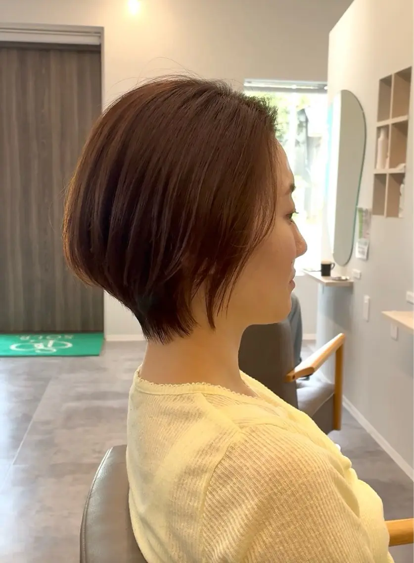 ショート ショートボブ ボブ 顔周りカット ショートヘア 小顔カット カット ヘアカラー 白崎 龍神のヘアスタイル
