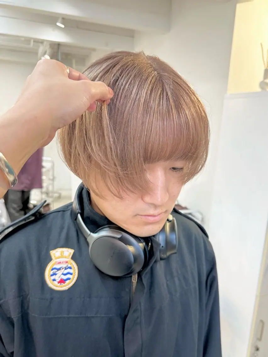 ショート カラー メンズ ヘアカラー トリートメント kai .のヘアスタイル