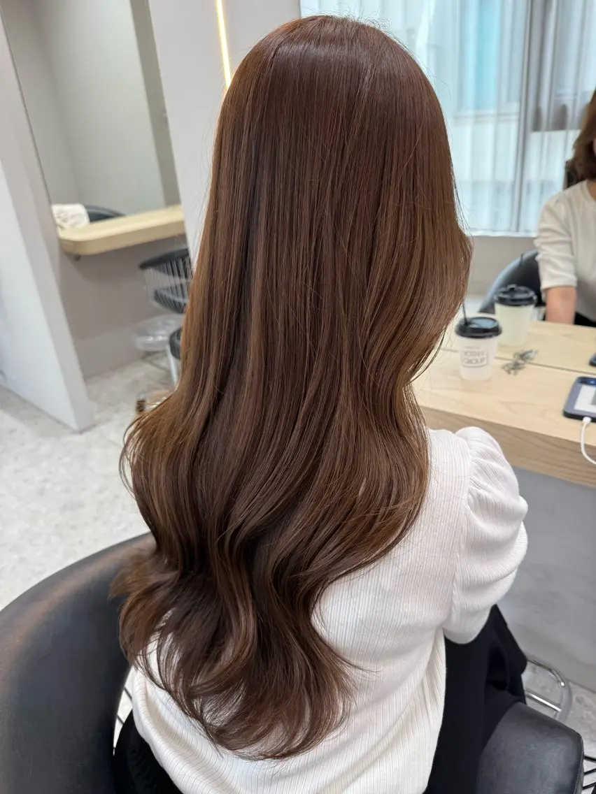 ロング くびれヘア 顔周りカット 髪質改善 韓国風ヘア レイヤーカット 平山 翔意のヘアスタイル
