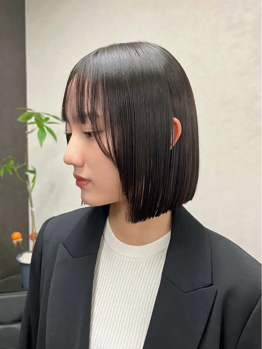 ミディアム ボブ／ストレート🎀 harukaのヘアスタイル
