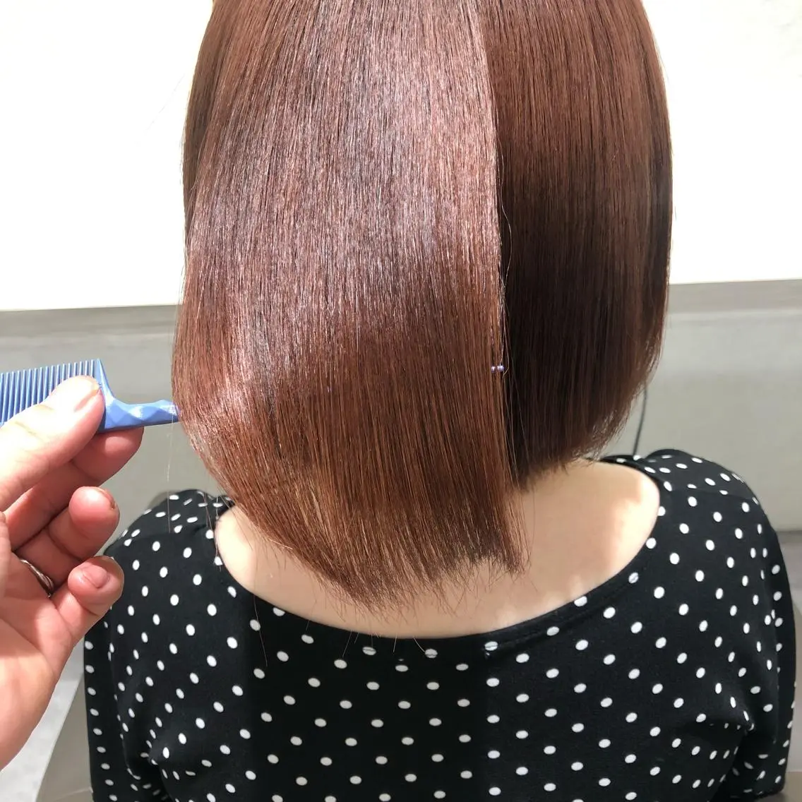ミディアム カラー パーマ ムトウセイマ/ 縮毛矯正/ブリーチのヘアスタイル