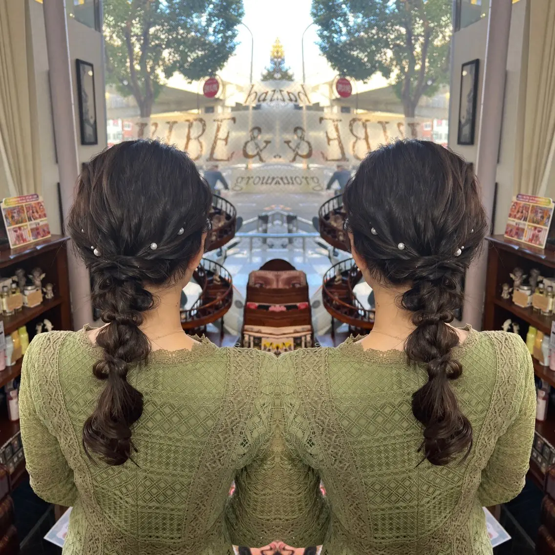 ロング ヘアアレンジ ヘアセット パーマ/レイヤー /ハイライト/AOIのヘアスタイル
